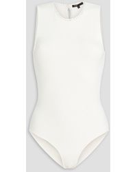 Maje - Crochet-Trimmed Stretch-Knit Bodysuit - Lyst