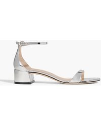 Stuart Weitzman - Mirrored-Leather Sandals - Lyst