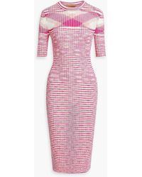 Missoni - Space-dyed Ribbed-knit Midi Dress - Lyst