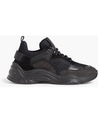 IRO - Curve Runner Leather, Mesh And Nubuck Sneakers - Lyst