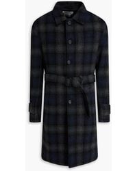 Oliver Spencer - Belted Checked Wool Coat - Lyst