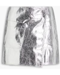 Rag & Bone - Kyla Cracked Mini Wrap Skirt - Lyst