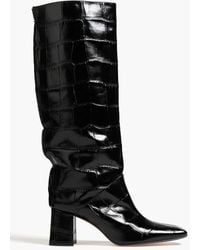 Miista - Finola Croc-effect Patent-leather Knee Boots - Lyst