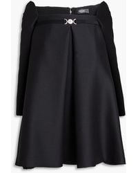 Versace - Embellished Wool And Silk-Blend Shantung Mini Dress - Lyst