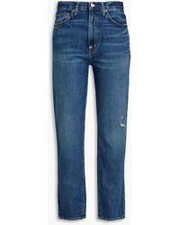 Nili Lotan - Hoch sitzende jeans mit geradem bein in distressed-optik - Lyst