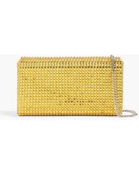 AMINA MUADDI - Paloma Crystal-Embellished Satin Clutch - Lyst