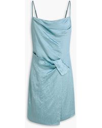 Nanushka - Eteline Draped Crinkled Satin Mini Dress - Lyst