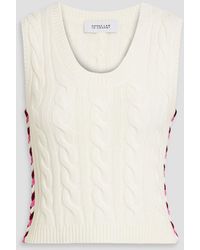 10 Crosby Derek Lam - Yuna Embroidered Cable-knit Wool Vest - Lyst