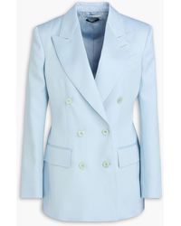 Tom Ford - Double-Breasted Wool And Silk-Blend Mikado Blazer - Lyst