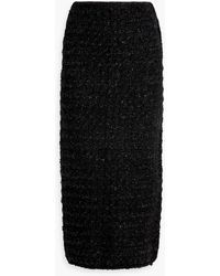 Balenciaga - Metallic Tweed Midi Skirt - Lyst