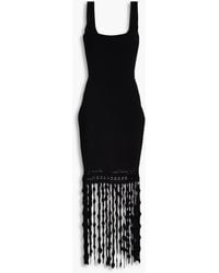 Jonathan Simkhai - Signa Fringed Stretch-Knit Midi Dress - Lyst