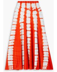Proenza Schouler - Tie-dyed Stretch-knit Midi Skirt - Lyst