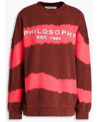 Philosophy Di Lorenzo Serafini - Sweatshirt aus baumwollfrottee mit print - Lyst