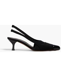 Neous - Patent Leather-trimmed Neoprene Slingback Pumps - Lyst