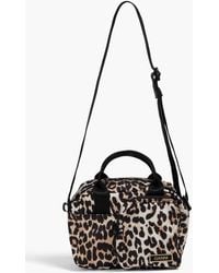 Ganni - Knot Leopard-print Shell Shoulder Bag - Lyst