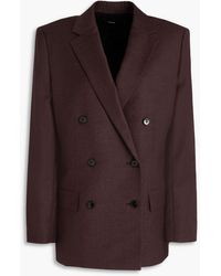 Theory - Double-breasted Wool-flannel Blazer - Lyst