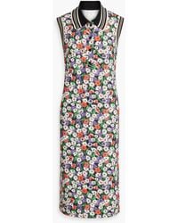 Anna Sui - Floral-print French Terry Midi Dress - Lyst