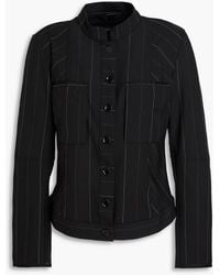 High - Pinstriped Stretch-Twill Jacket - Lyst