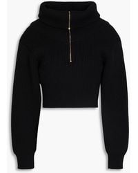 Jacquemus - Risoul Cropped Ribbed Merino Wool Half-Zip Sweater - Lyst