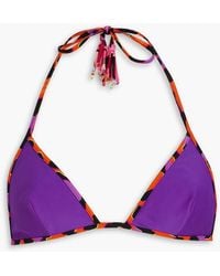 Emilio Pucci - Embellished Triangle Bikini Top - Lyst