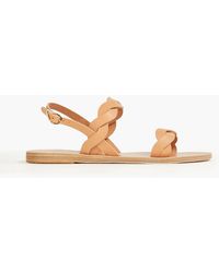 Ancient Greek Sandals - Plexi slingback-sandalen aus leder mit flechtdetails - Lyst