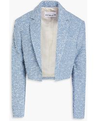 REMAIN Birger Christensen - Cropped Cotton-blend Tweed Blazer - Lyst