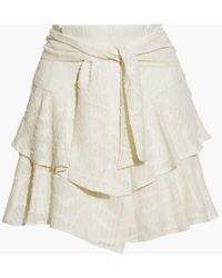 IRO - Rakley Ruffled Fil Coupé Chiffon Mini Skirt - Lyst