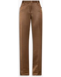 Tom Ford - Wool And Silk-Blend Flared Pants - Lyst