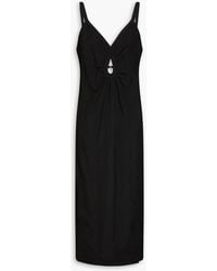 Rohe - Cutout Crinkled Crepe Midi Dress - Lyst