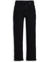7 For All Mankind - Modern Cropped High-rise Straight-leg Jeans - Lyst