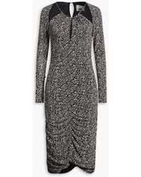 Isabel Marant - Logane Cutout Printed Stretch-Jersey Midi Dress - Lyst