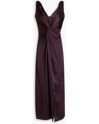 Nicholas - Josephine Twist-front Cutout Silk-satin Crepe Midi Dress - Lyst