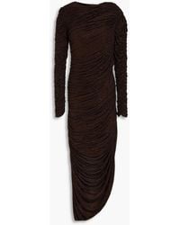 Jonathan Simkhai - Sanders Crystal-embellished Ruched Jersey Maxi Dress - Lyst