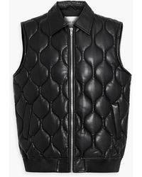 Stand Studio - Winter Quilted Faux Leather Vest - Lyst