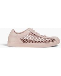 Gianvito Rossi - Mesh And Leather Sneakers - Lyst