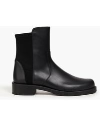 Stuart Weitzman - Ankle boots aus leder und microstretch - Lyst