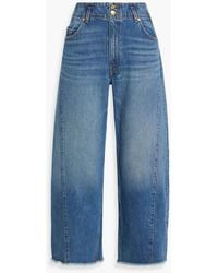 Ulla Johnson - Thea Cropped High-rise Wide-leg Jeans - Lyst