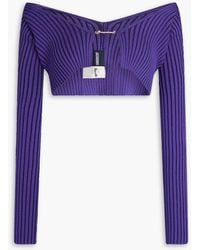 Jacquemus - Pralu Cropped Ribbed-Knit Top - Lyst