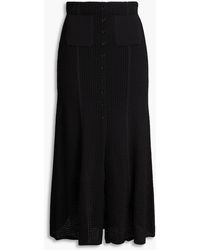 Sandro - Textured-Knit Midi Skirt - Lyst