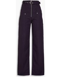 Isabel Marant - paggy Cotton And Linen-blend Canvas Straight-leg Pants - Lyst