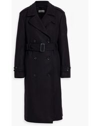 Bally - Double-Breasted Wool-Blend Felt Coat - Lyst