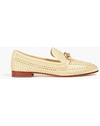 Tory Burch - Jessa Embellished Woven Leather Loafers - Lyst