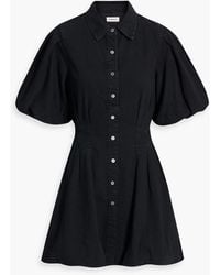 Jonathan Simkhai - Ciara Pleated Denim Mini Shirt Dress - Lyst