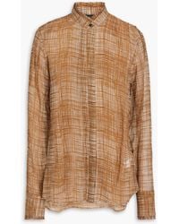 Rag & Bone - Jordan Printed Silk-blend Crepon Shirt - Lyst