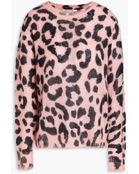 Être Cécile - Leopard-print Knitted Sweater - Lyst