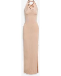 Magda Butrym - Draped Stretch-Jersey Halterneck Gown - Lyst