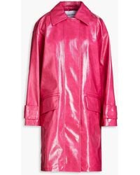 Stand Studio - Conni Faux Patent-leather Coat - Lyst