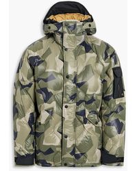 Rag & Bone - Shield Quilted Camouflage Shell Down Hooded Jacket - Lyst
