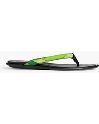 PUCCI - Printed Padded Twill Flip Flops - Lyst