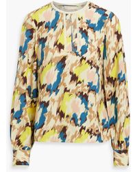 Ulla Johnson - Greta Printed Crepe Blouse - Lyst